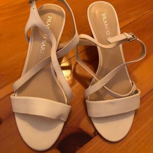 Delicate White Short Height Franco Sarto Heels